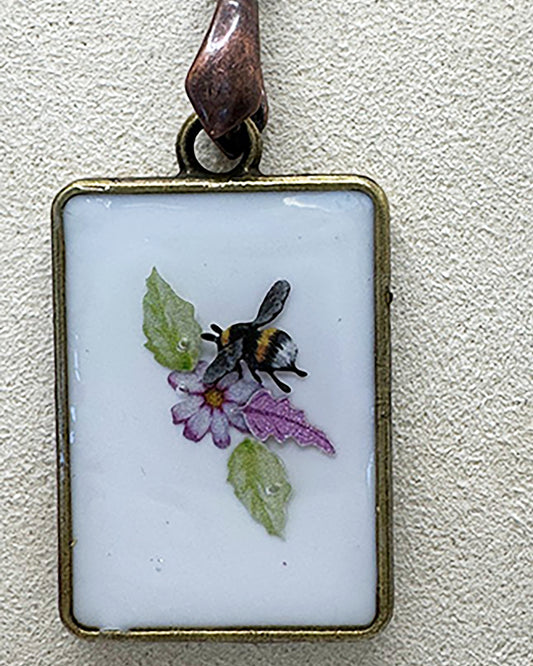 Childrens  Bee and Flower Pendant