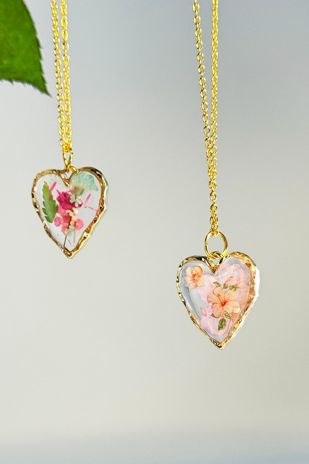 Pink or Red Heart Pendant