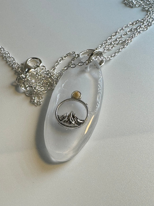 Mustard Seed Pendant with Mountain Charm