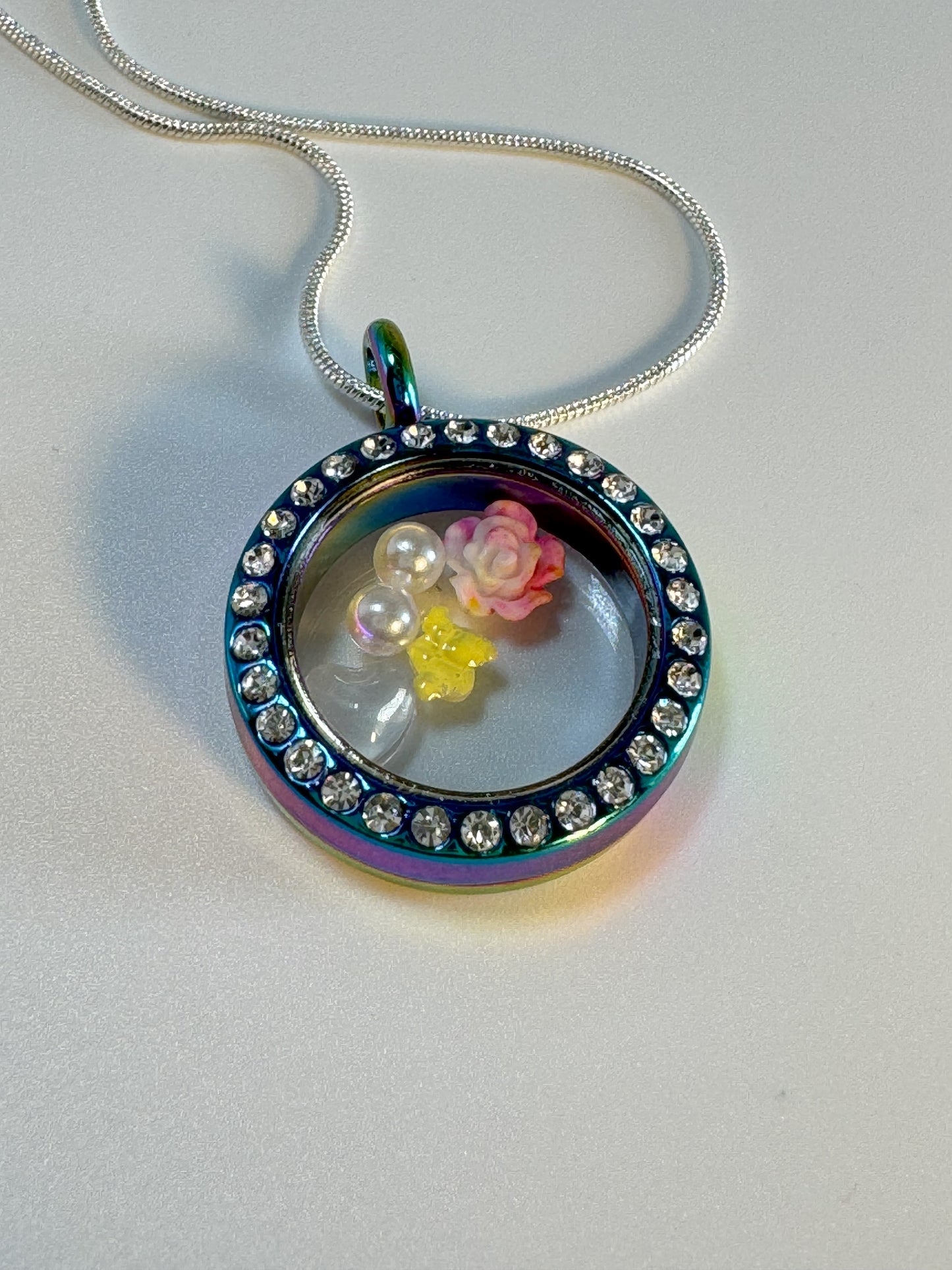 Colorful Photo Pendant twists in middle to a Disney Princess. Custom Product