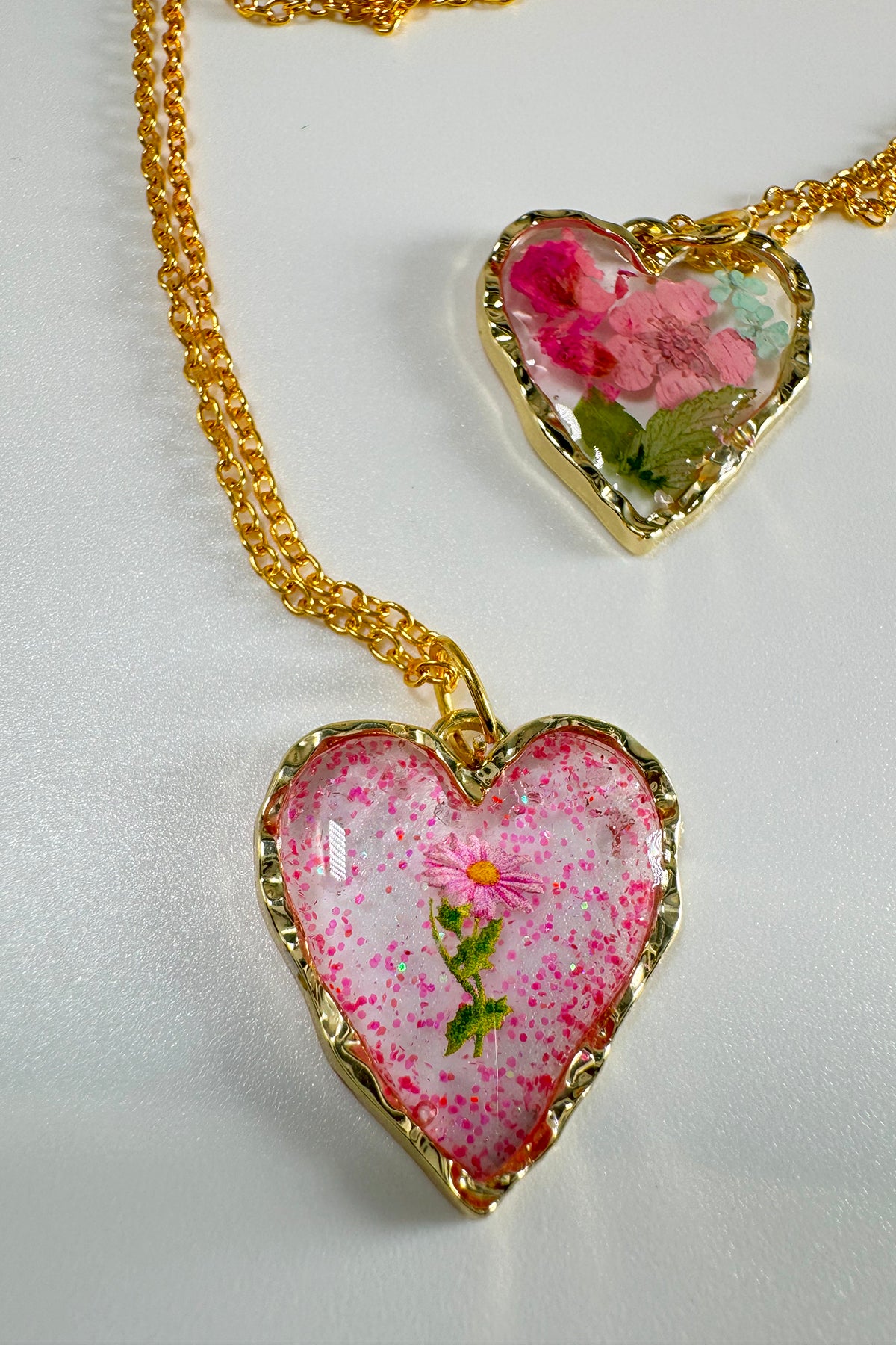 Flower Heart Pendants