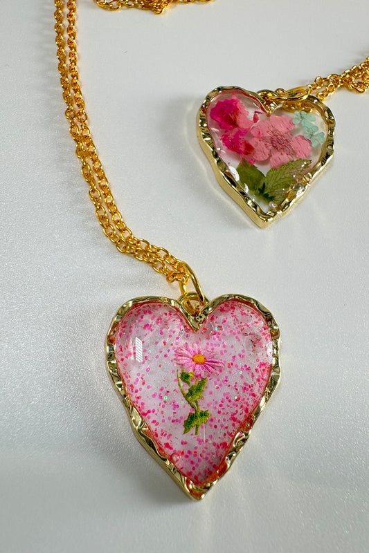 Flower Heart Pendants