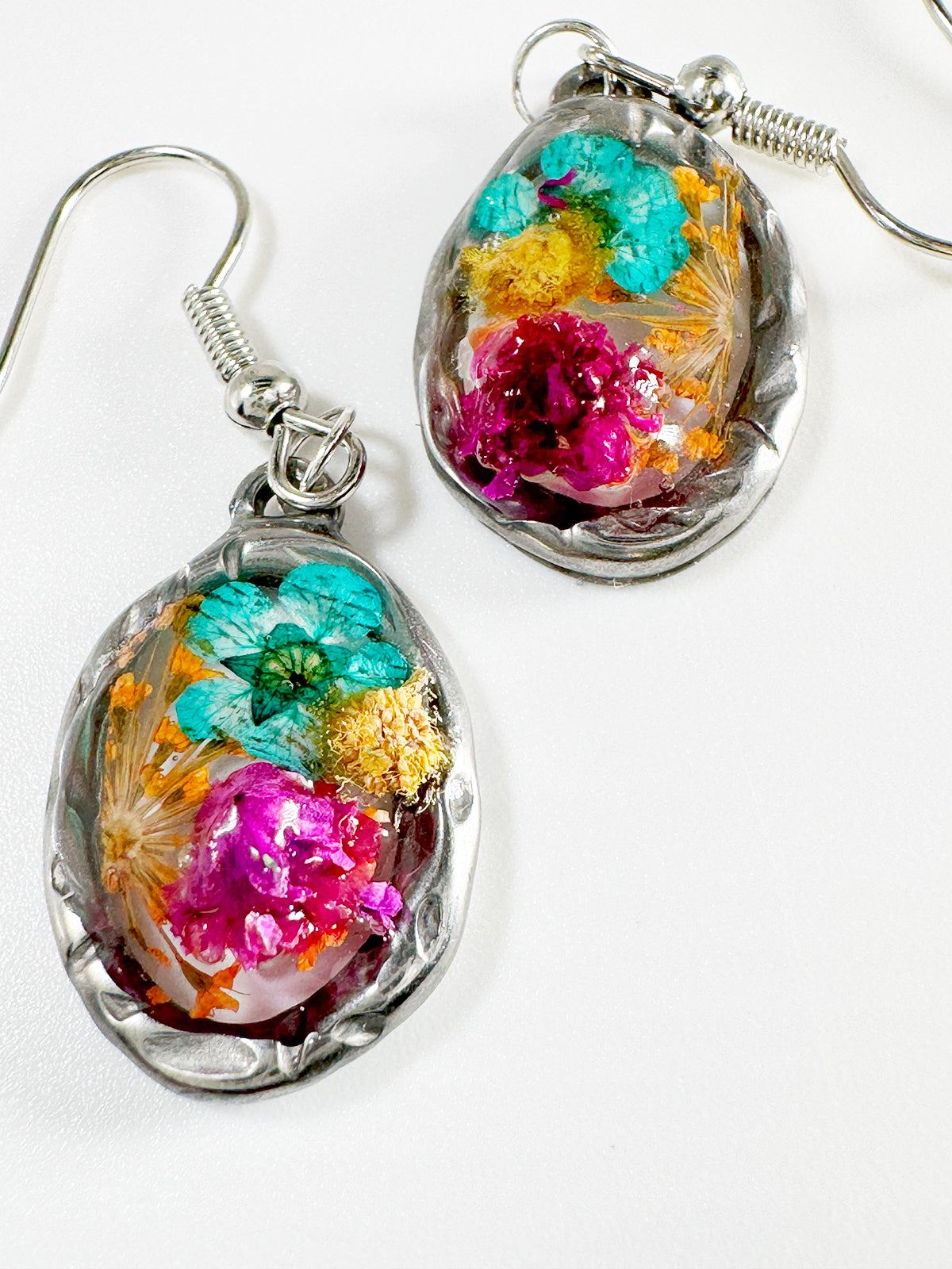 Colorful 3D Flower Earrings