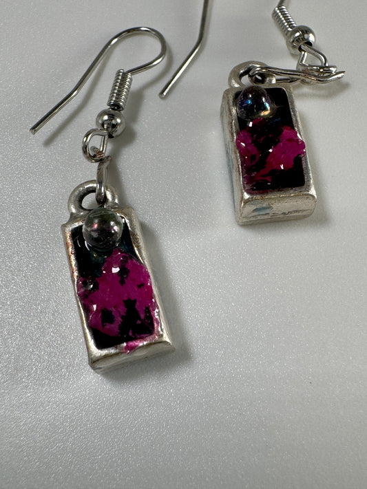 Tiny Antique Silver Earrings