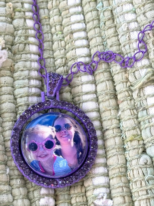 Colorful Photo Pendant twists in middle to a Disney Princess. Custom Product