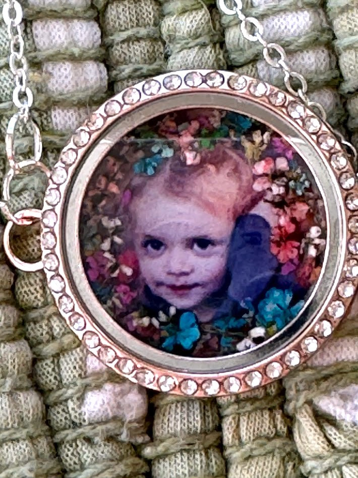 Lockets with Photos and Flowers
