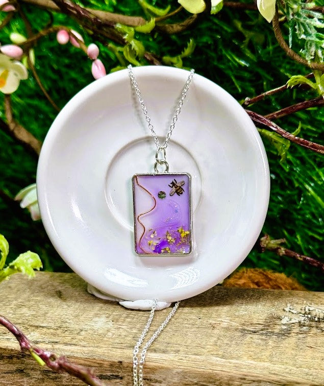 Purple and Gold Pendant     High School Mascot