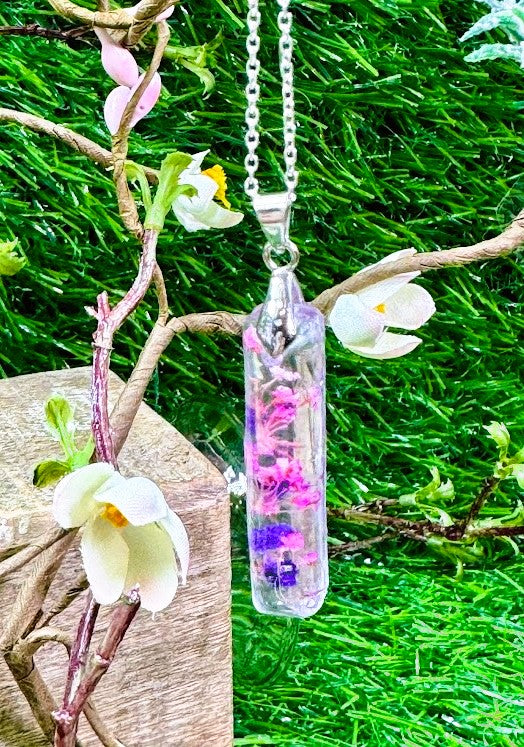 Pink and Blue Bar Pendant