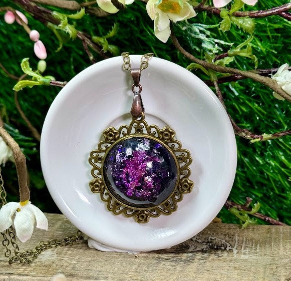 Unique Dark Purple Antique Pendant