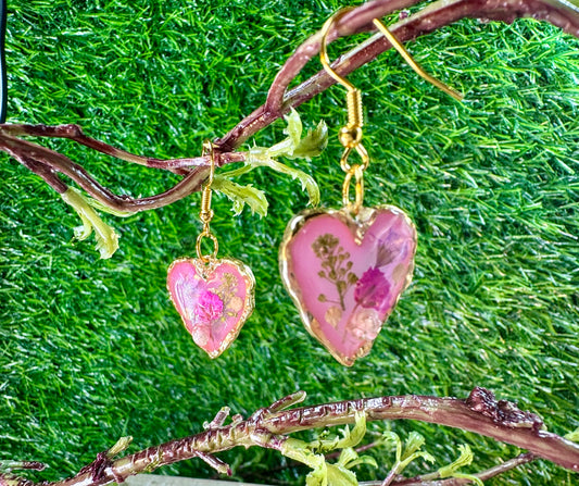 Pink Heart Earrings