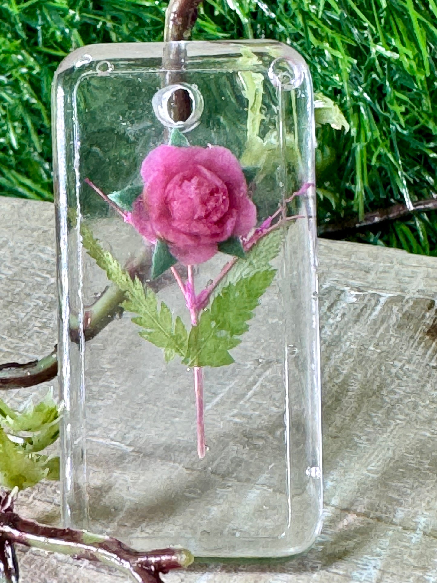 Vertical Rose Pendant