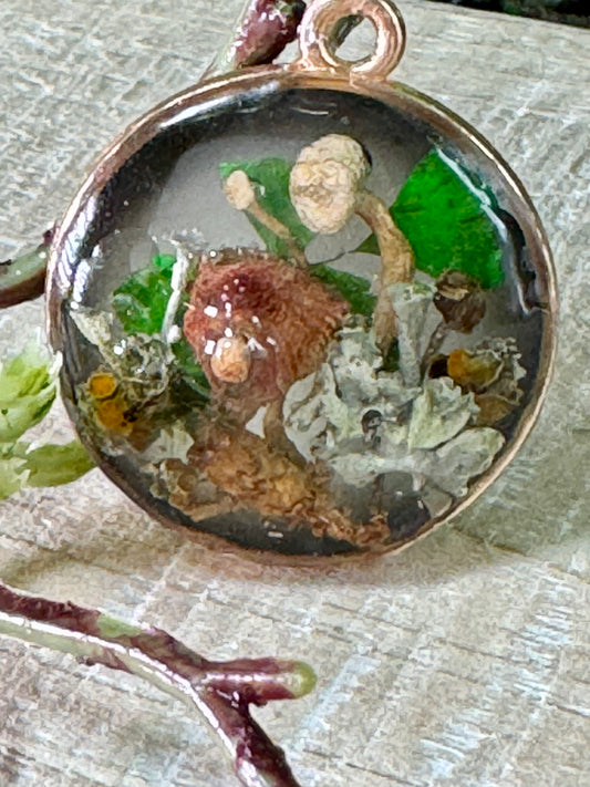 Mushroom and Forest Pendant