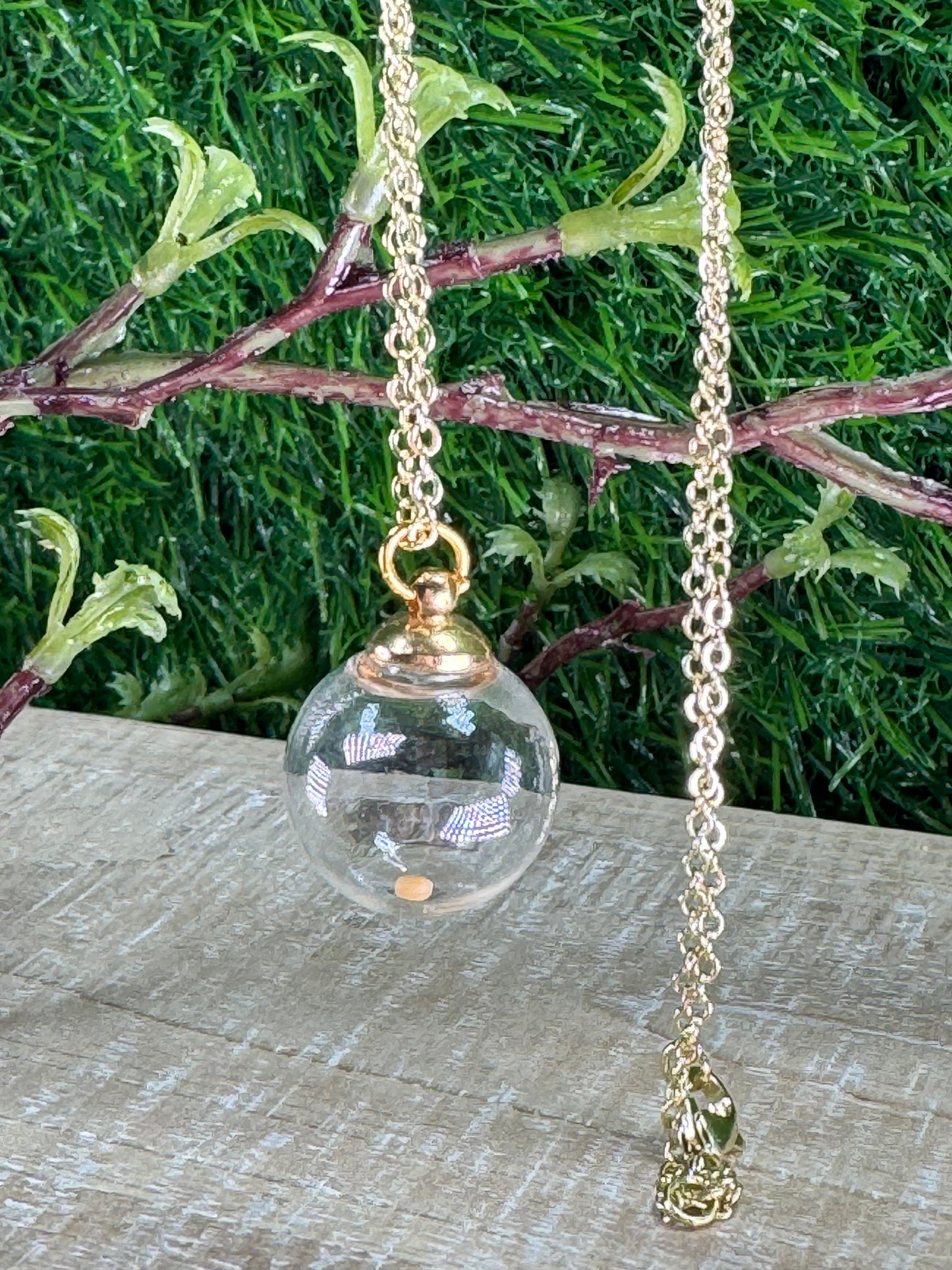 Glass Bauble with Mustard Seed