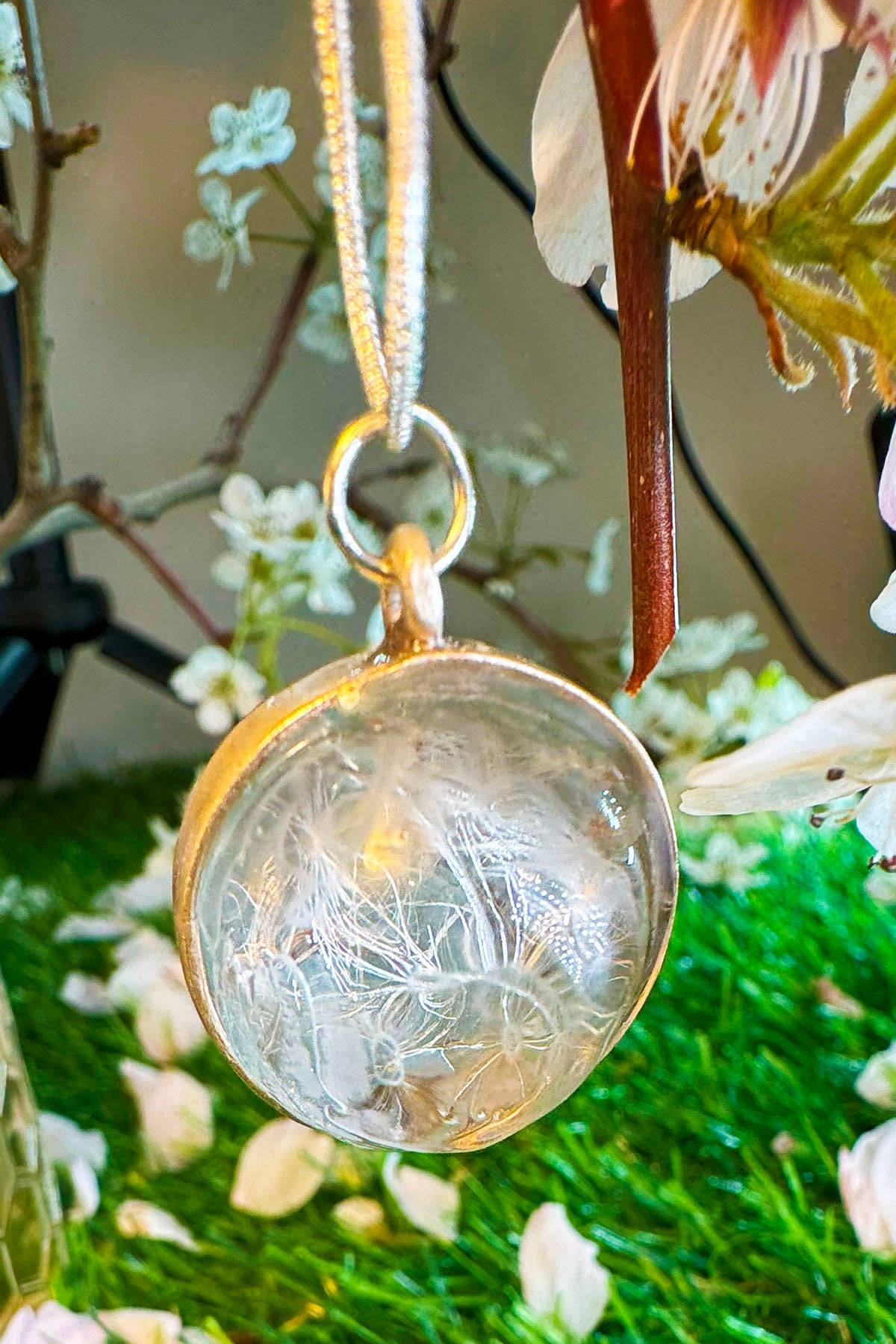 Wish Necklace with Dandelion Seeds