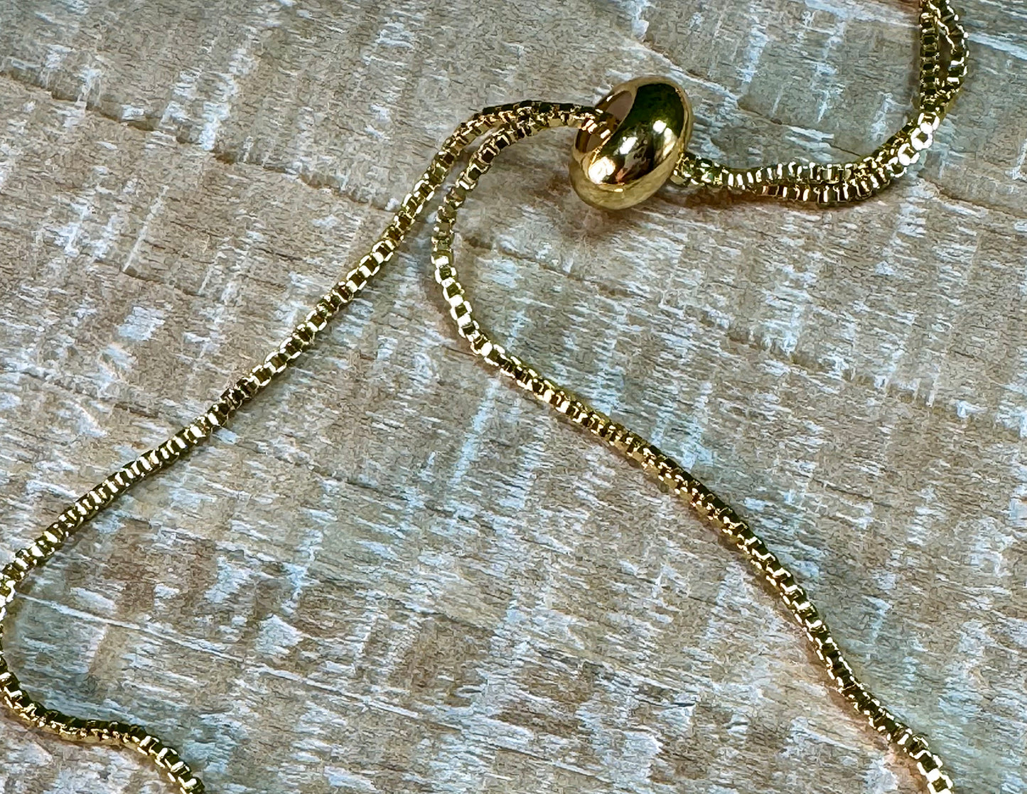 Gold Bracelet with Flowers in Bolo Style Bracelet or Anklet