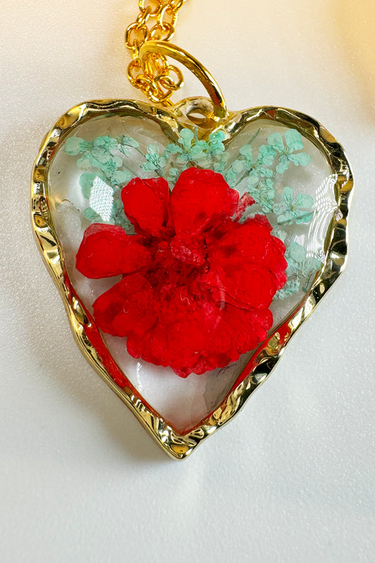 Red and Blue Heart Pendant.
