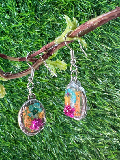 Colorful 3D Flower Earrings