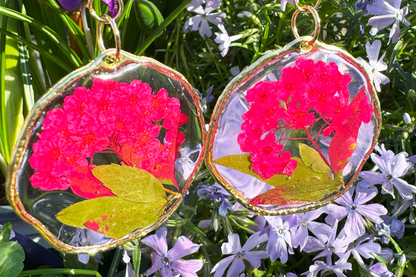 Earrings  Large Statement Earrings in Red
